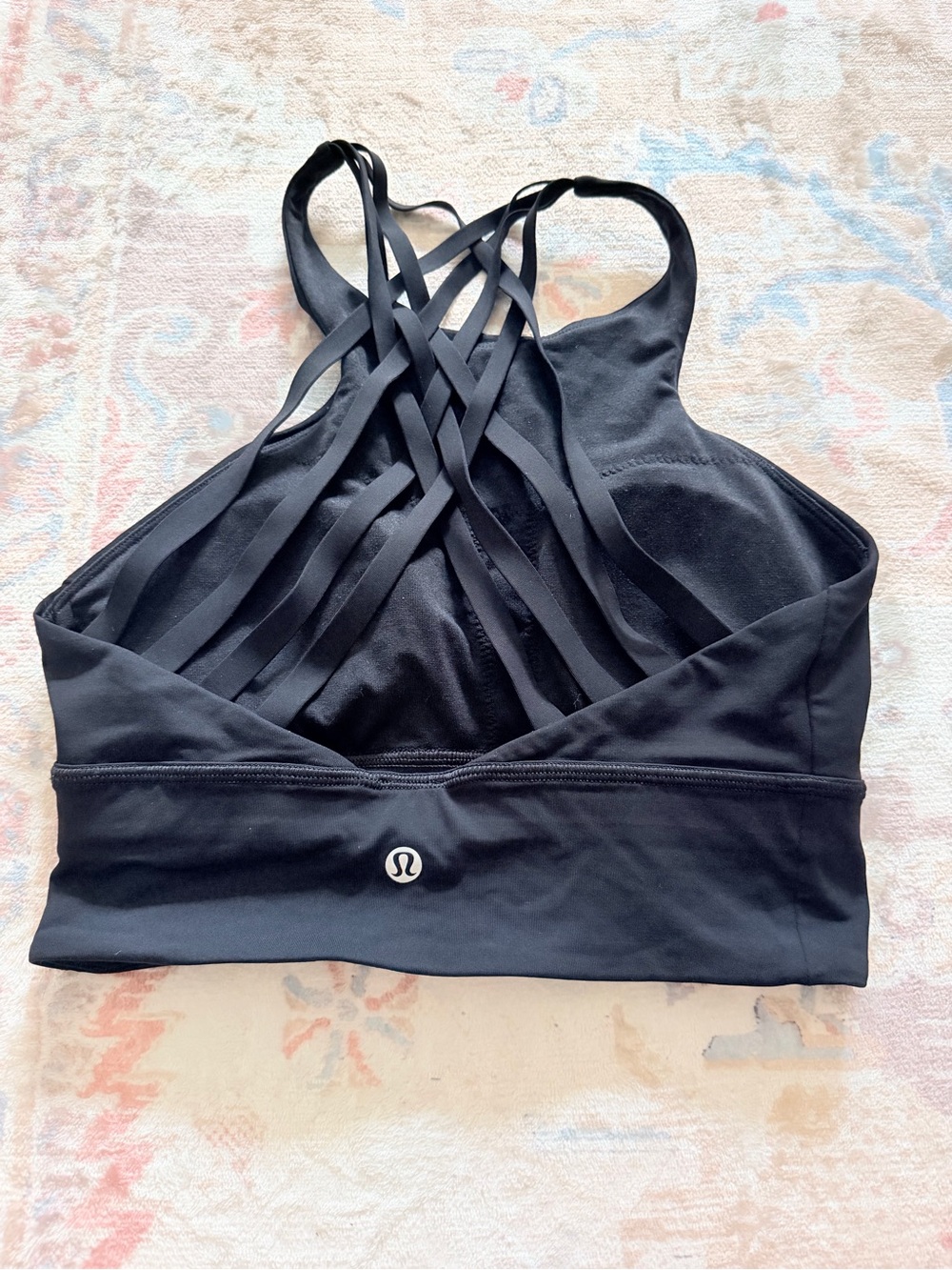 lululemon athletica Black Strappy Back Sports Bra